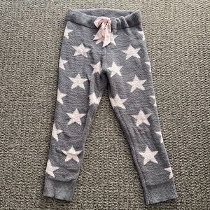 Women’s large fleece joggers with star print